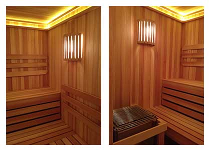 Custom Cut Sauna - 2 Views